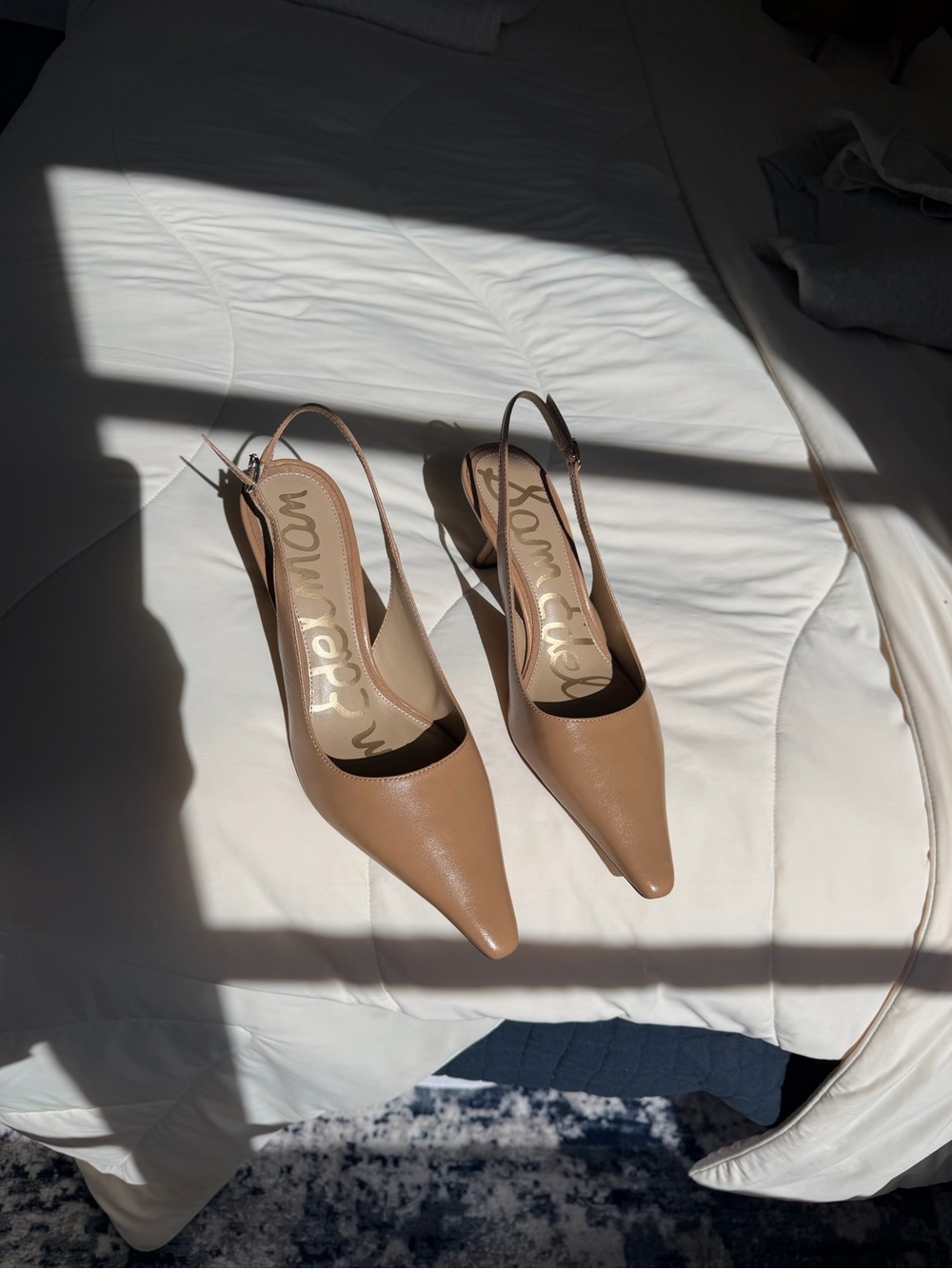Sam Edelman Bianka Slingback Pump French Sand Leather 8.5 Never Worn - Picture 2 of 8
